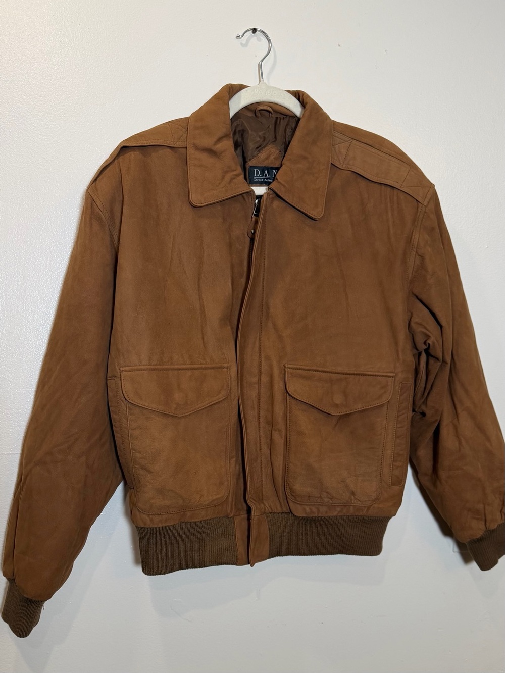 Danier Brown Suede Bomber Jacket